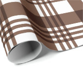 Braun Kariert Geschenkpapier (Rolleneckpunkt)
