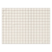 Braun Kariert Großraster Tischdecke (Vorderseite (Horizontal))