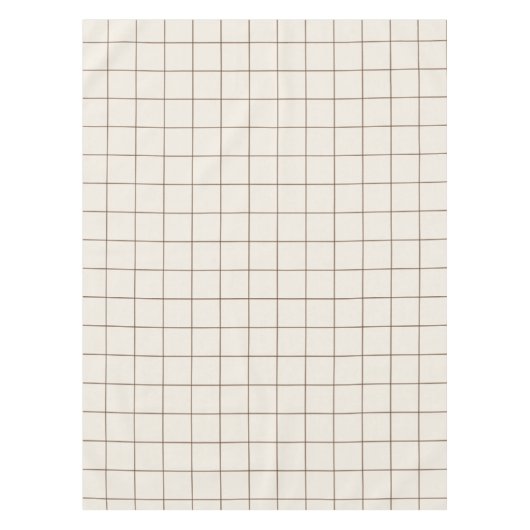 Braun Kariert Großraster Tischdecke (Vorderseite)
