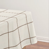 Braun Kariert Großraster Tischdecke (Beispiel)