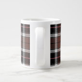 Braun kariert Jumbo-Tasse (Rückseite)