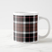 Braun kariert Jumbo-Tasse (Rechts)