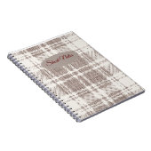 Braun Kariert: Kurze Anmerkungen Notizblock (Rechte Seite)