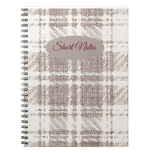 Braun Kariert: Kurze Anmerkungen Notizblock (Vorderseite)