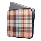 braun kariert laptopschutzhülle (Vorderseite Links)