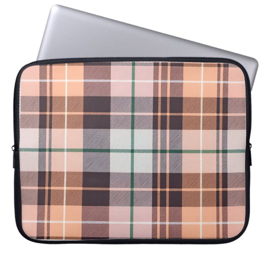 braun kariert laptopschutzhülle (Vorderseite)