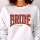 Braun kariert Luxus-Varsity BRIDE Sweatshirt