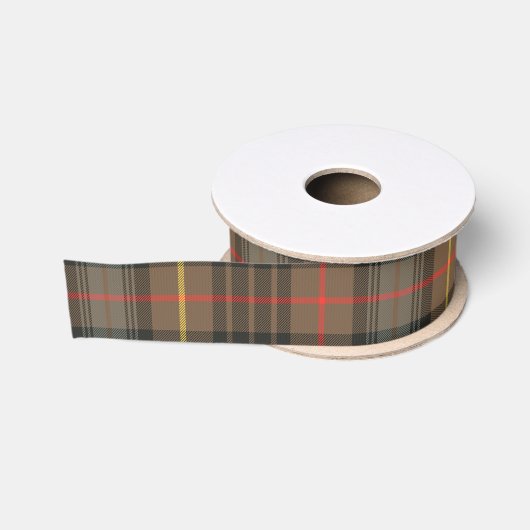 Braun Kariert Ripsband (Spule)