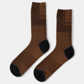 braun Kariert Socken (Linkes Detail)