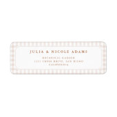 Braun kariert Teddybär Neutral Baby Shower Papier (Vorne)