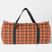 Braun-karierte Argyll-Muster Koralle groß Duffle Bag (Vorderseite)