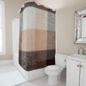 Braun karierte Wolle karierte Textur. Tartan Duschvorhang (Beispiel)