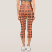 Braun kariertes Argyll-Muster Capri Leggings (Rückseite)