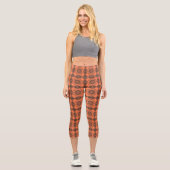 Braun kariertes Argyll-Muster Capri Leggings (Vorderseite)