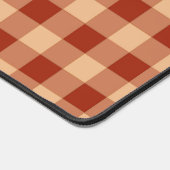 Braun kariertes Gingham-Muster Schreibtischunterlage (Ecke)