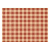 Braun kariertes Gingham-Muster Tischdecke (Vorderseite (Horizontal))