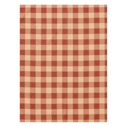 Braun kariertes Gingham-Muster Tischdecke (Vorderseite)
