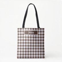 Braun kariertes Gingham Retro-Farbton