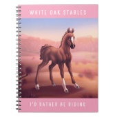 Braun-Kastanienfohlen Notizblock (Vorderseite)