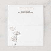 Braun-Kirschenkünstler Blume Hochzeit Platzkarte (Außenseite Aufgefaltet)