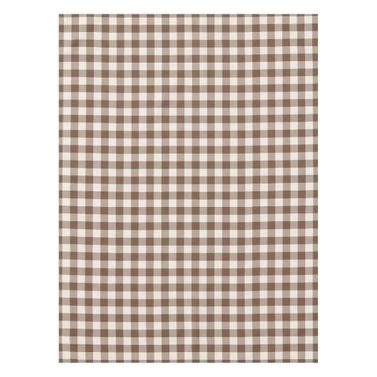 Braun Klassik-Picknick-Gingham-Karo Tischdecke (Vorderseite)