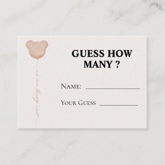 braun können wir frühzeitig warten Ratet wie viele Begleitkarte (Vorderseite)