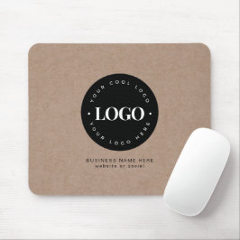 Braun Kraft - Benutzerdefiniertes Logo und Text-Bu Mousepad
