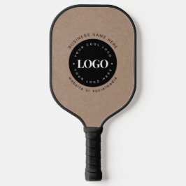 Braun Kraft - Benutzerdefiniertes Logo und Text-Bu Pickleball Schläger