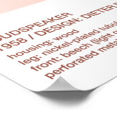 Braun L2 Lautsprecher - Dieter Rams Poster (Ecke)