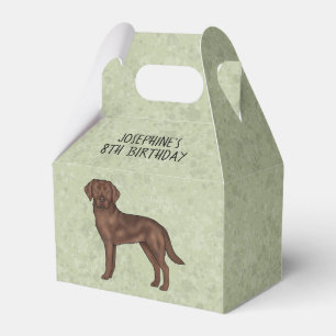 Braun Labrador Retriever Hund Custom Kindergeburts Geschenkschachtel