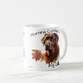 Braun Labrador Wasserfarbe Personalisieren Kaffeez Kaffeetasse (VorderseiteRechts)