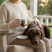 Braun Labrador Wasserfarbe Personalisieren Kaffeez Kaffeetasse
