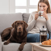 Braun Labrador Wasserfarbe Personalisieren Kaffeez Kaffeetasse