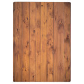 Braun lackiertes Holz mit Logo Klemmbrett (Rückseite)