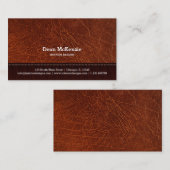 Braun Leder Design Inneneinrichtung Visitenkarte (Vorne/Hinten)