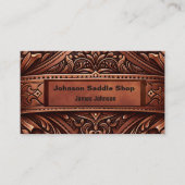 Braun Leder Print Custom 2 Side Visitenkarte (Vorderseite)