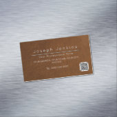 Braun Lederarbeiter Saddler Luxusmarke Magnetische Visitenkarte (Beispiel)