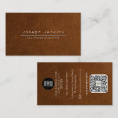 Braun Lederarbeiter Saddler Luxusmarke Visitenkarte (Vorne/Hinten)