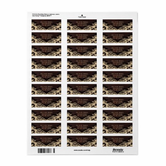 Braun-Lederdamast Hochzeit (Vorne)