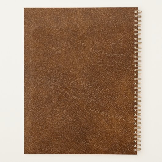 Braun Lederplaner. Planer (Rückseite)
