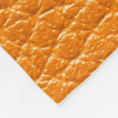 Braun Lederstruktur Fleecedecke (Ecke)