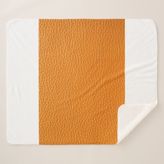 Braun Lederstruktur Sherpadecke (Vorderseite (Horizontal))