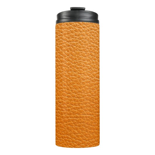Braun Lederstruktur Thermosbecher (Vorderseite)