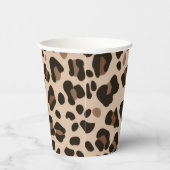 Braun Leopard Muster Dschungel Tier Safari  Pappbecher (Rechts)