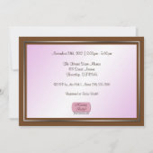 Braun & Lila Butterfly Babydusche Einladungen (Rückseite)