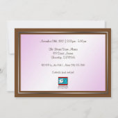 Braun Lila Butterfly Geburtstagsparty Einladungen (Rückseite)