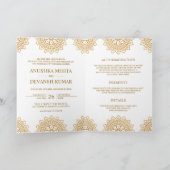 Braun Mandala Traditionelle indische Hochzeit Einladung (Innenseite)