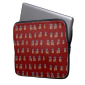 Braun-Maus-Muster Vorhang Laptopschutzhülle (Vorderseite Links)