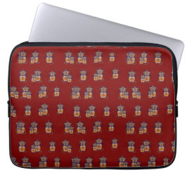 Braun-Maus-Muster Vorhang Laptopschutzhülle