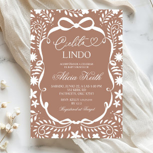 Braun Mexican Baby Shower Cielito Lindo  Einladung